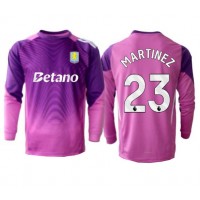 Maglia Calcio Aston Villa Emiliano Martinez #23 Portiere Terza Divisa 2025-26 Manica Lunga